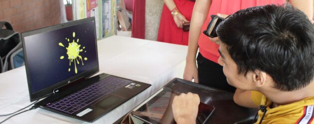 12 Arpit trying the eye tracking technology